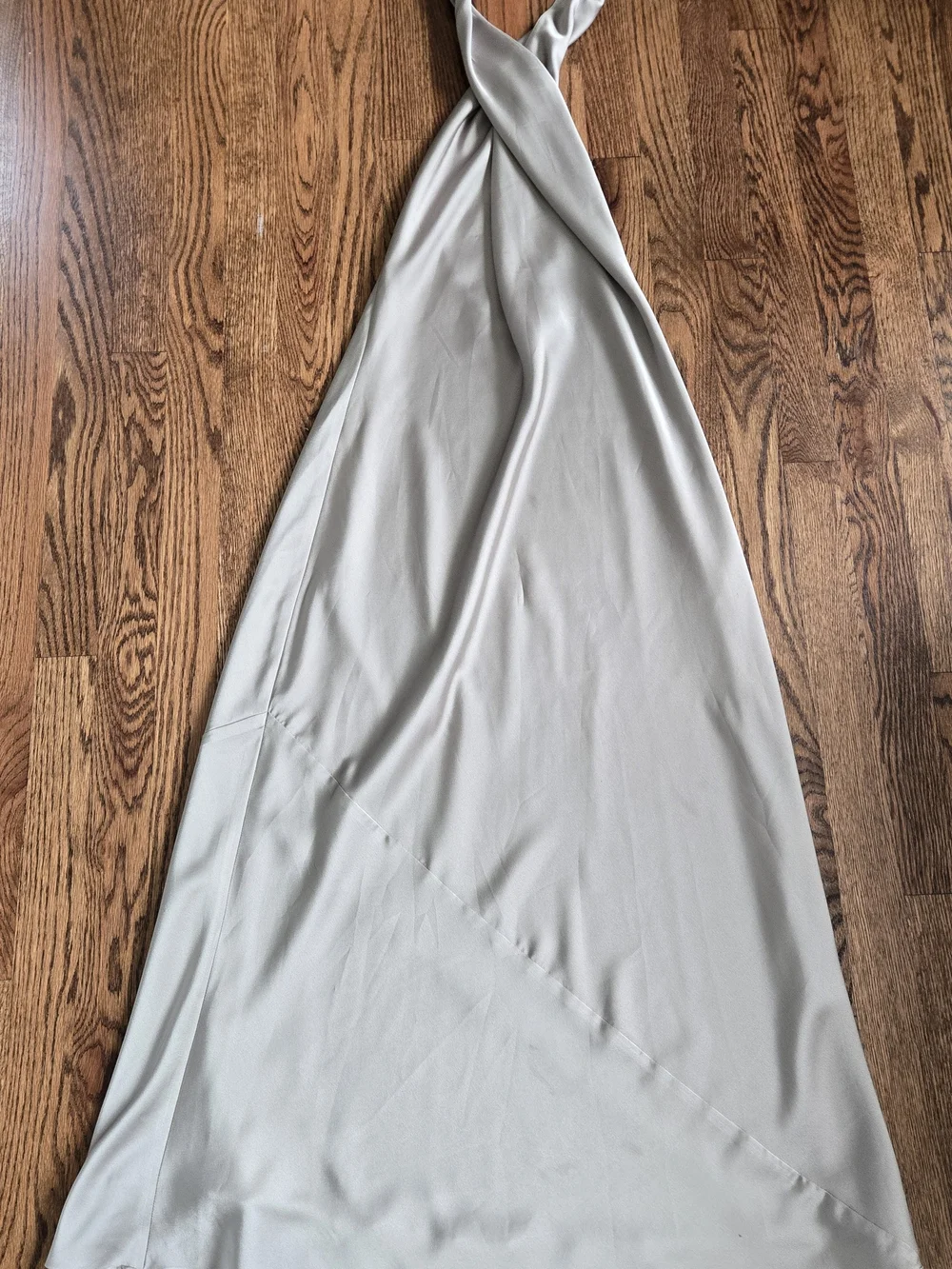 Show Me Your MuMu - Jasmine Halter Maxi Dress Moss Green Luxe Satin Women's - Picture 11 of 16